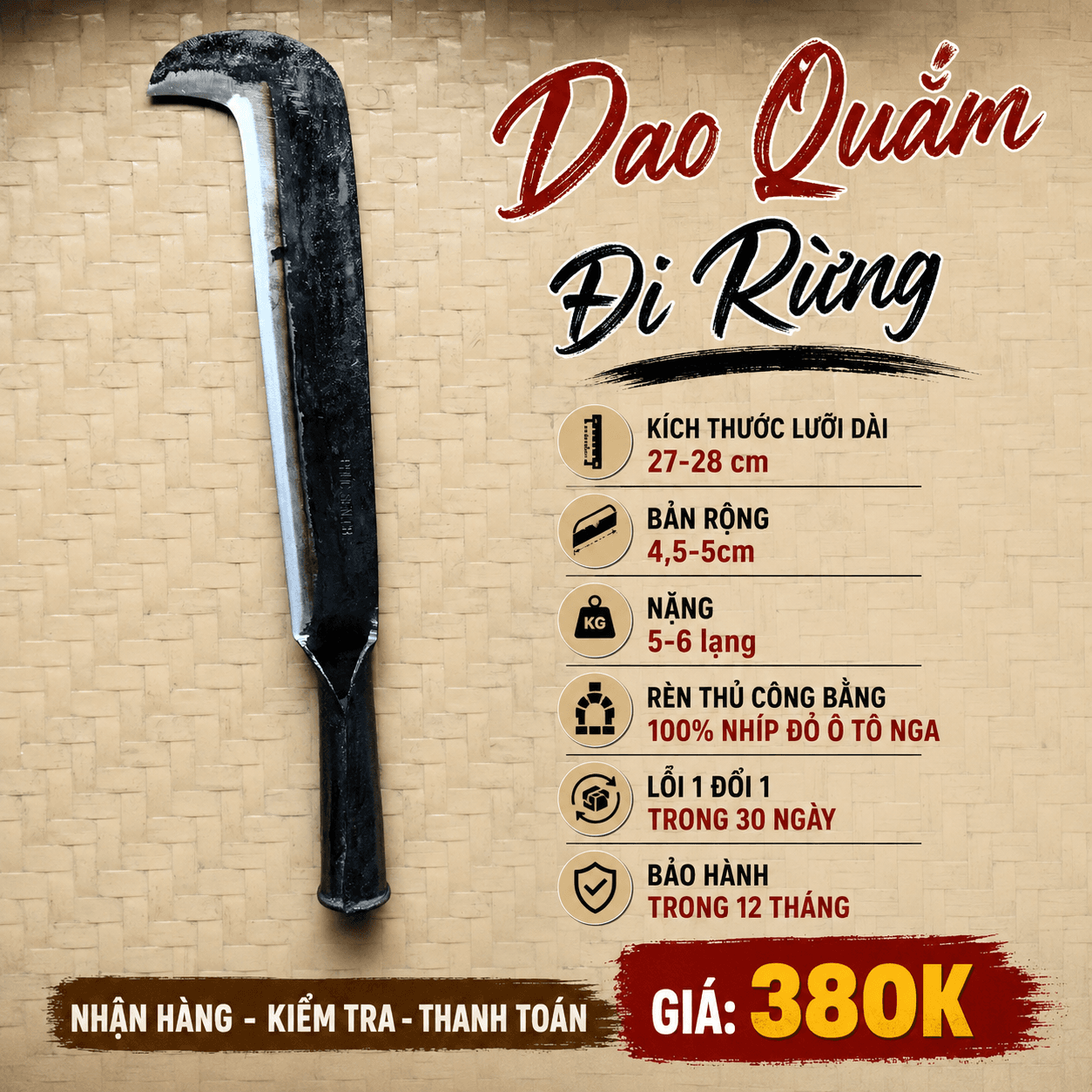 Dao Quắm Chặt Cây To - Tre Dao Quắm Chặt Cây To - Tre